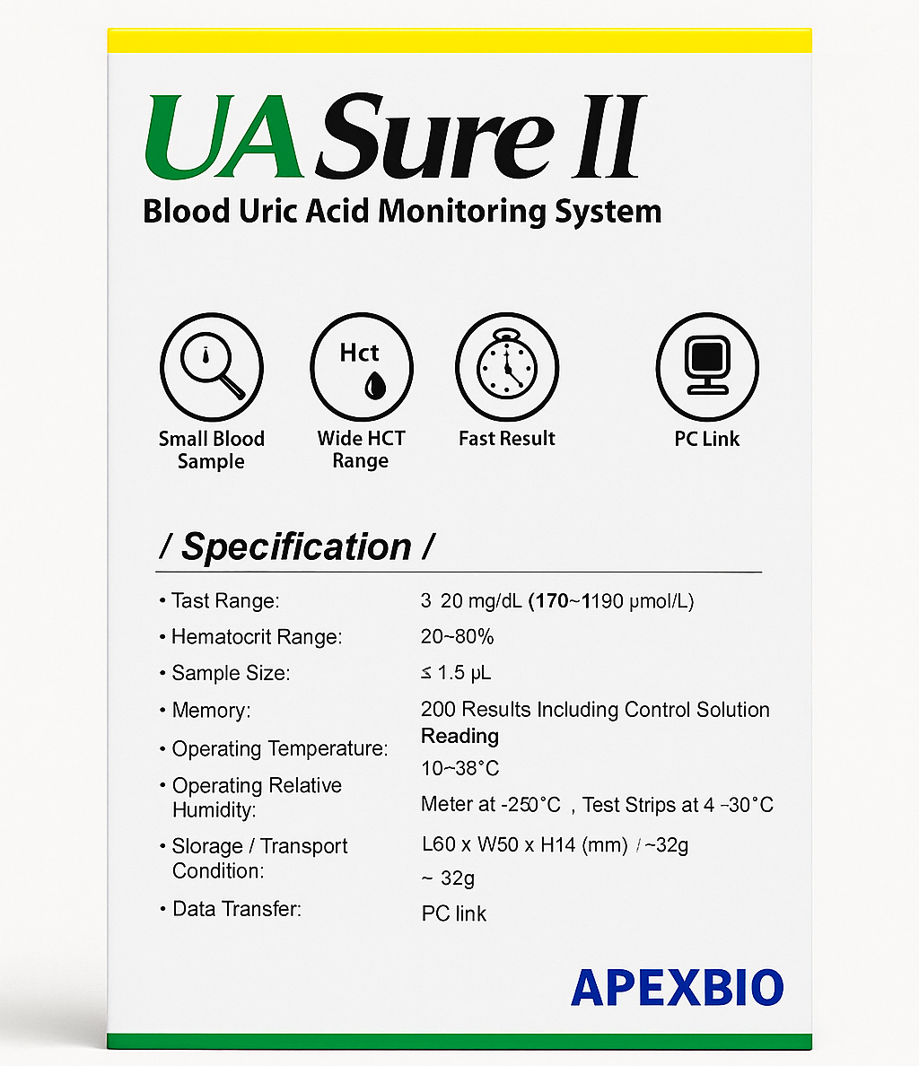 UASure II uric acid meter for home uric acid testing
