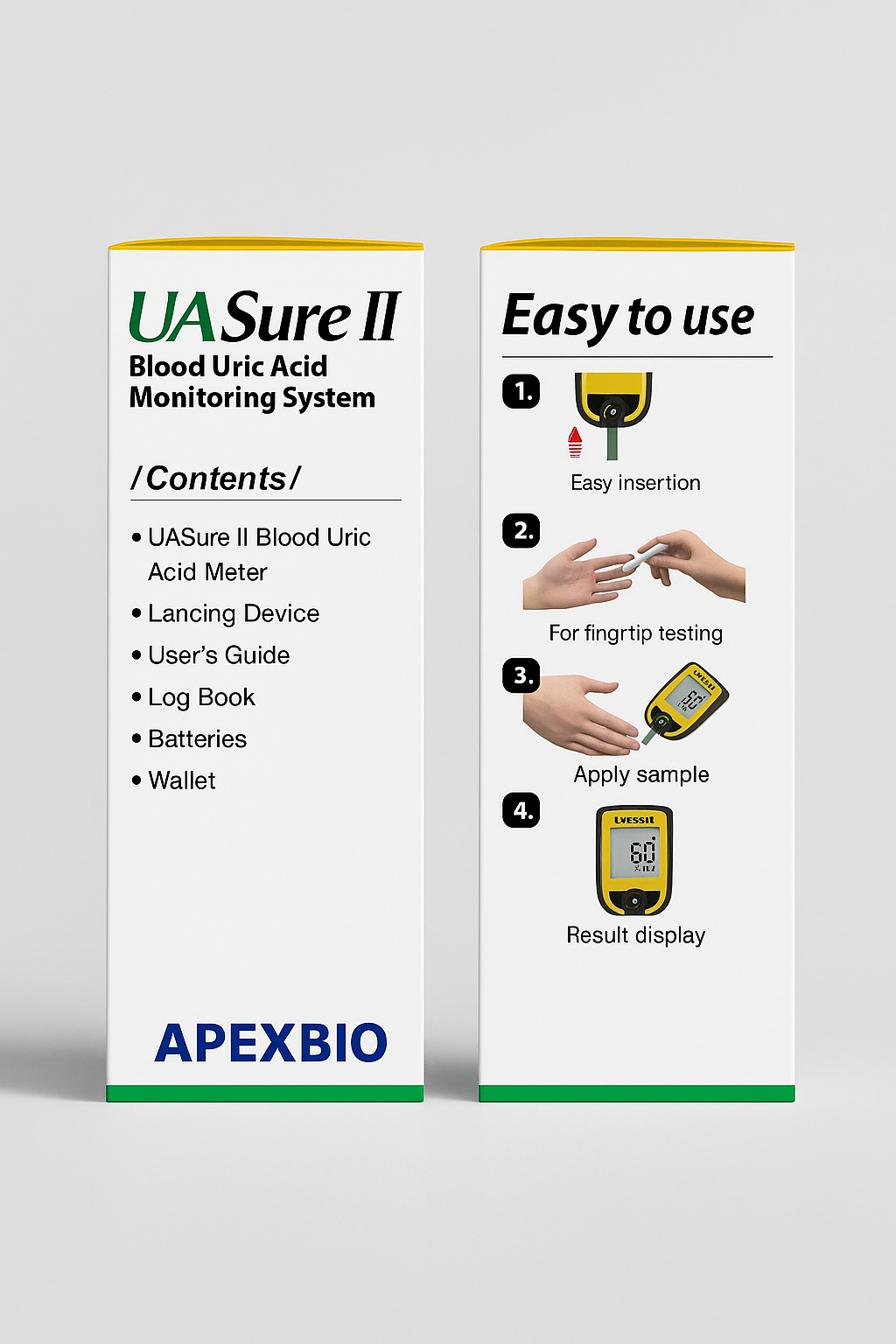 UASure II uric acid meter side view showing compact design