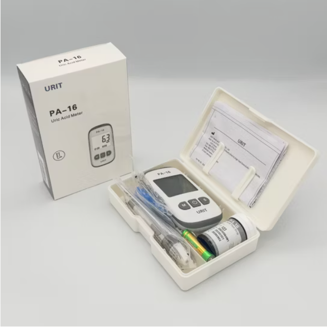 URIT_PA16_portable_uric_acid_meter_in_travel_carrying_case